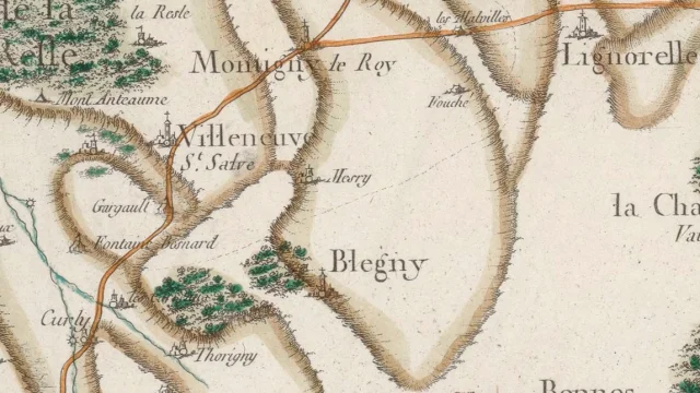Bleigny Le Carreau Carte De Cassini 1750 Gallica
