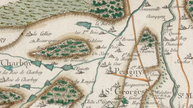 Capture Charbuy Carte Cassini 1750 Gallica